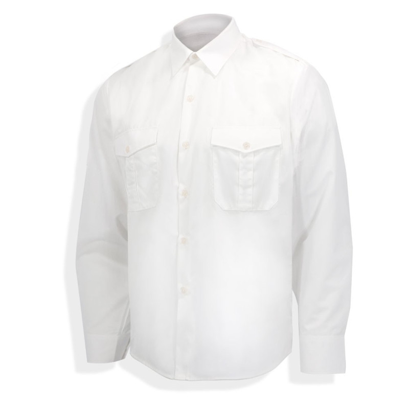 Chemise blanche pattes d'épaules (Homme)