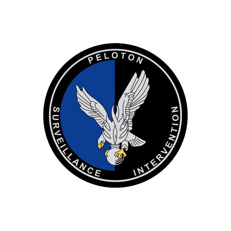 Écusson brodé rond - Peloton de Surveillance et d'Intervention de la Gendarmerie Nationale