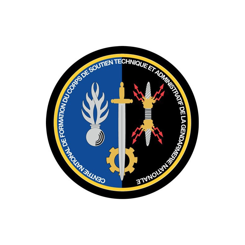 Centre National de Formation du Corps de Soutien Technique et Administratif de la Gendarmerie Nationale - Ecusson brodé rond