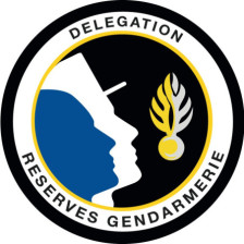 Délégation aux réserves de la Gendarmerie (DRG) - Ecusson Brodé rond