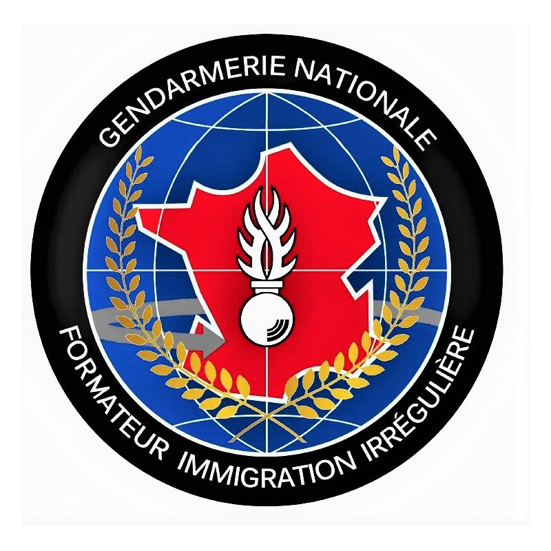 Ecusson rond Formateur Immigration Irrégulière (FRIIR)