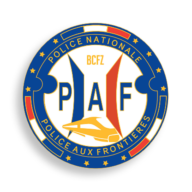 Insigne brodé Police aux frontières - BCFZ (Ferroviaire PAF)