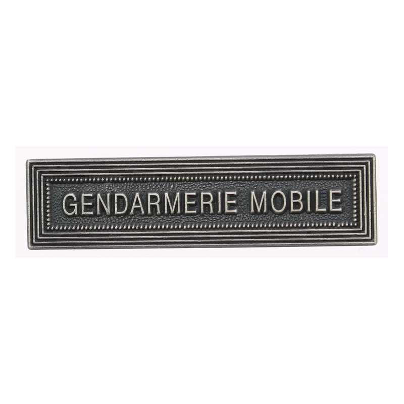 Agrafe pour médaille Gendarmerie mobile Vieil argent