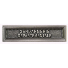 Agrafe pour médaille Gendarmerie départementale Vieil argent