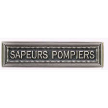 Agrafe pour médaille Sapeurs-pompiers Vieil argent