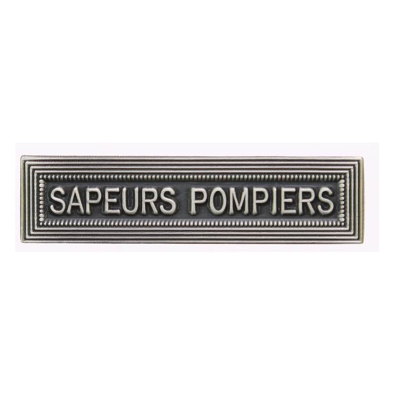 Agrafe pour médaille Sapeurs-pompiers Vieil argent