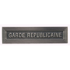 Agrafe pour médaille Garde républicaine Vieil argent