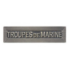 Agrafe pour médaille Troupes de marine Vieil argent