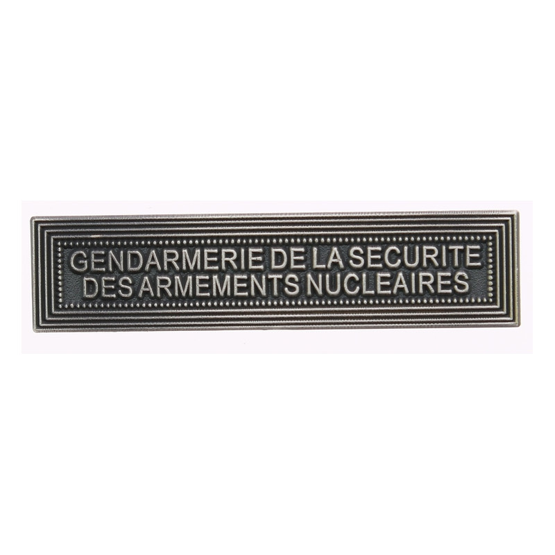 Agrafe Gendarmerie de la sécurité des armements nucléaires Vieil argent