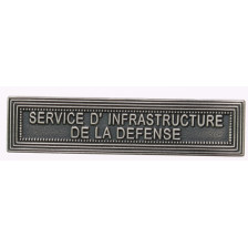 Agrafe pour médaille Service d'infrastructure de la défense Vieil argent