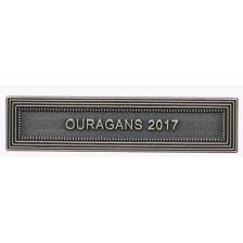 Agrafe pour médaille Ouragans 2017 Vieil argent