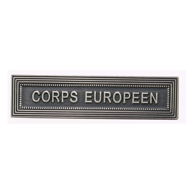 Agrafe Corps européen. Vieil argent