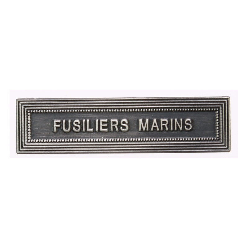 Agrafe pour médaille Fusiliers marins Vieil argent