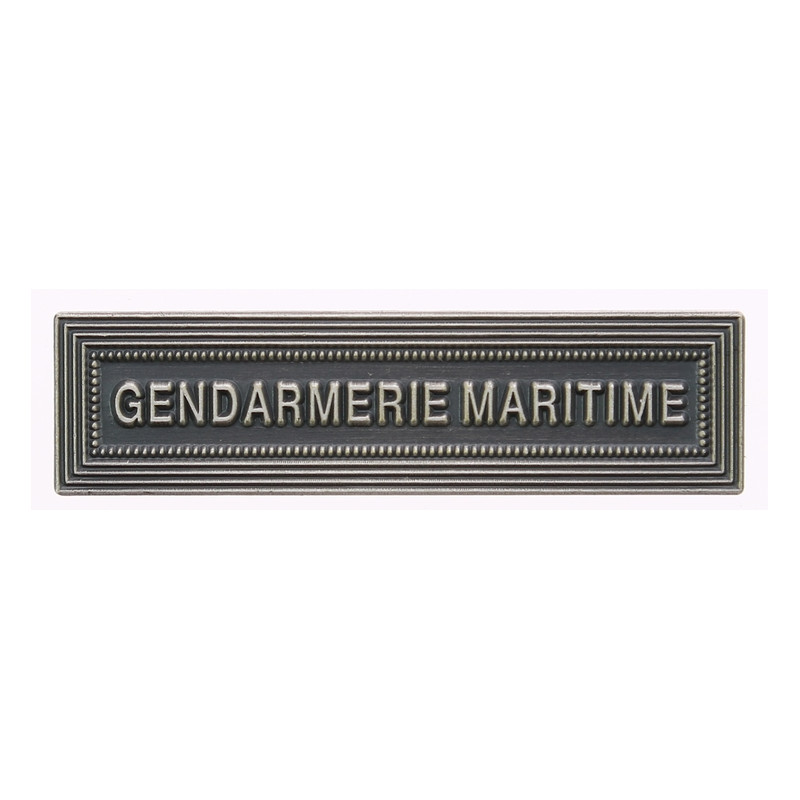 Agrafe pour médaille Gendarmerie maritime Vieil argent