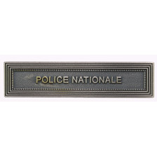 Agrafe pour médaille Police nationale Vieil argent