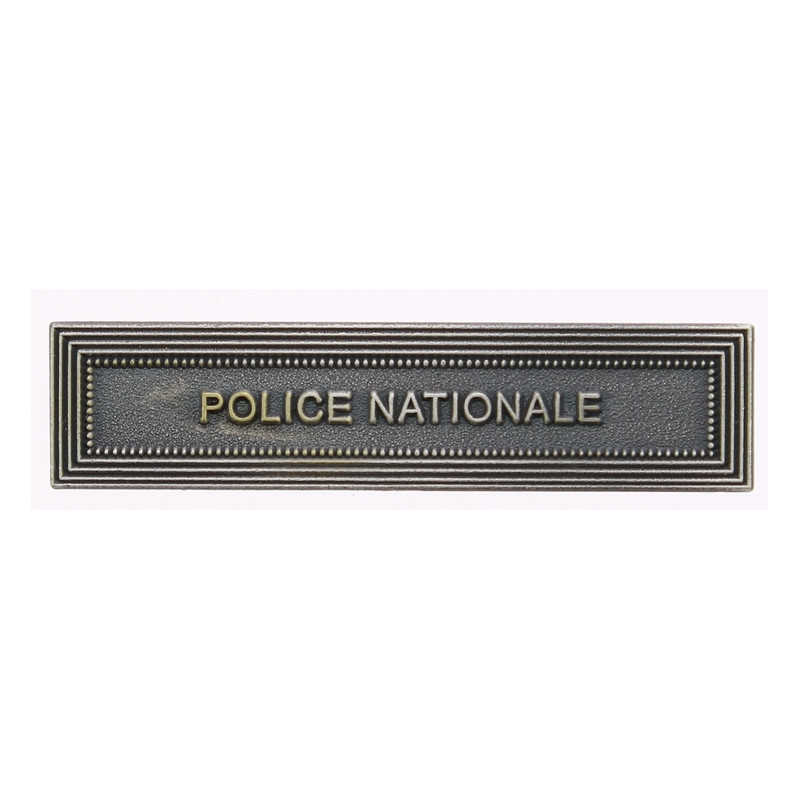 Agrafe pour médaille Police nationale Vieil argent