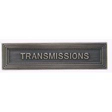 Agrafe pour médaille Transmissions Vieil argent