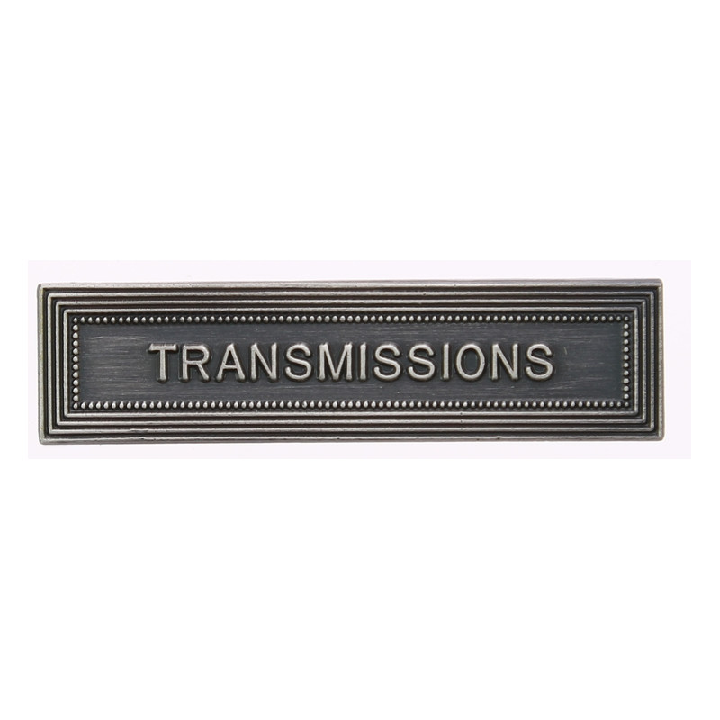 Agrafe pour médaille Transmissions Vieil argent