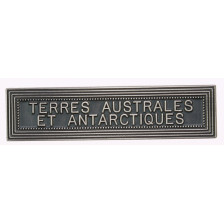 Agrafe pour médaille Terres australes et antarctiques. Vieil argent